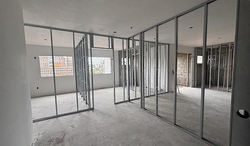 Guias e montantes dry-wall - 4º pavimento